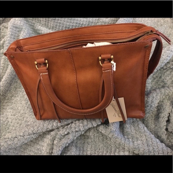 UNIVERSAL THREAD Brown Faux Leather π Handbag - Picture 4 of 8
